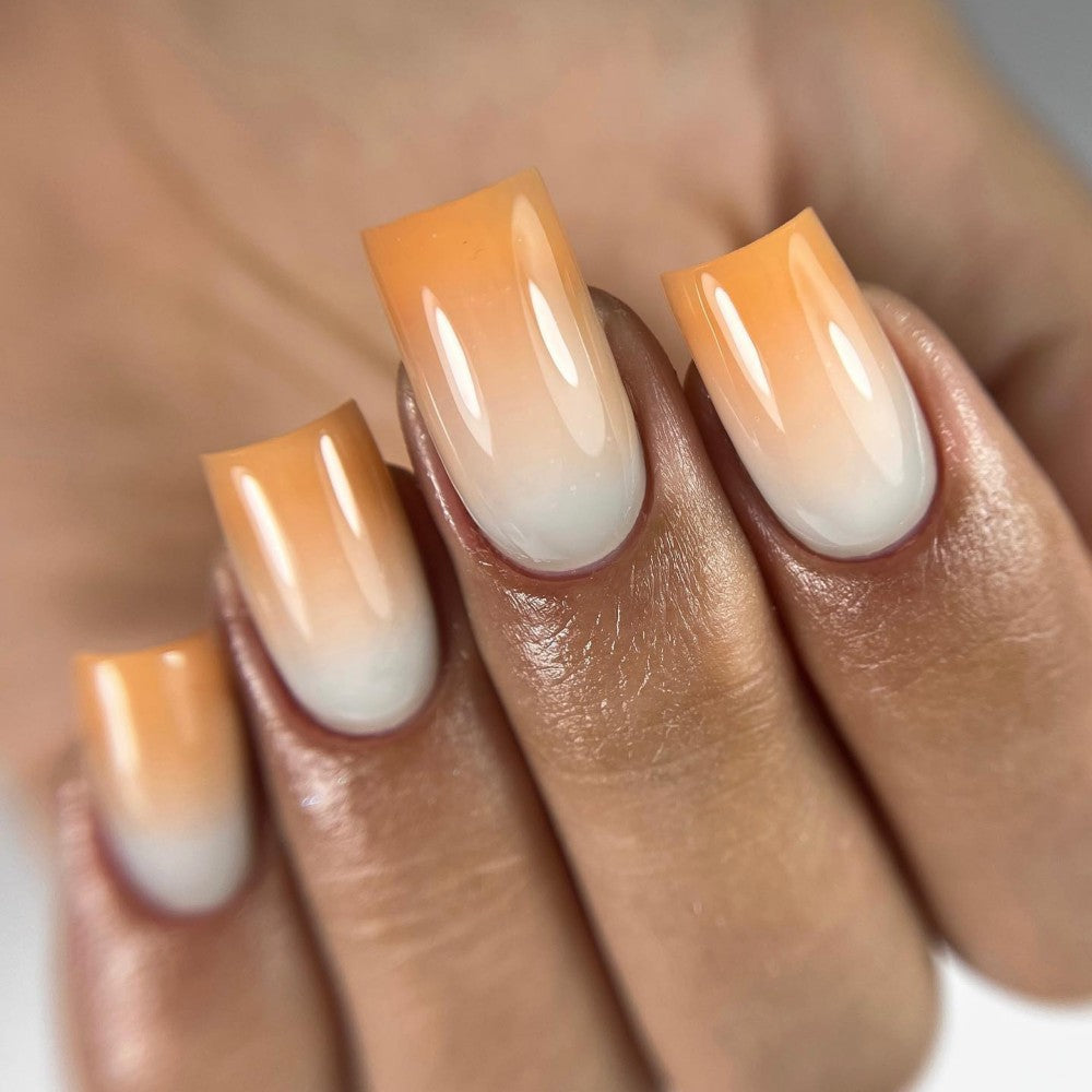 Sunset top extra long Coffin press on nails