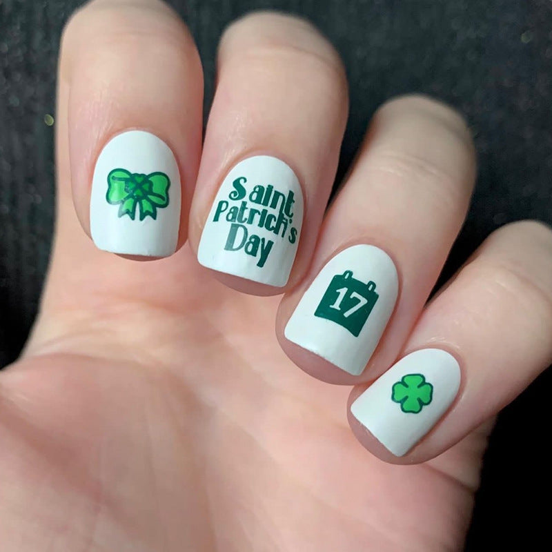 St patricks day store press on nails