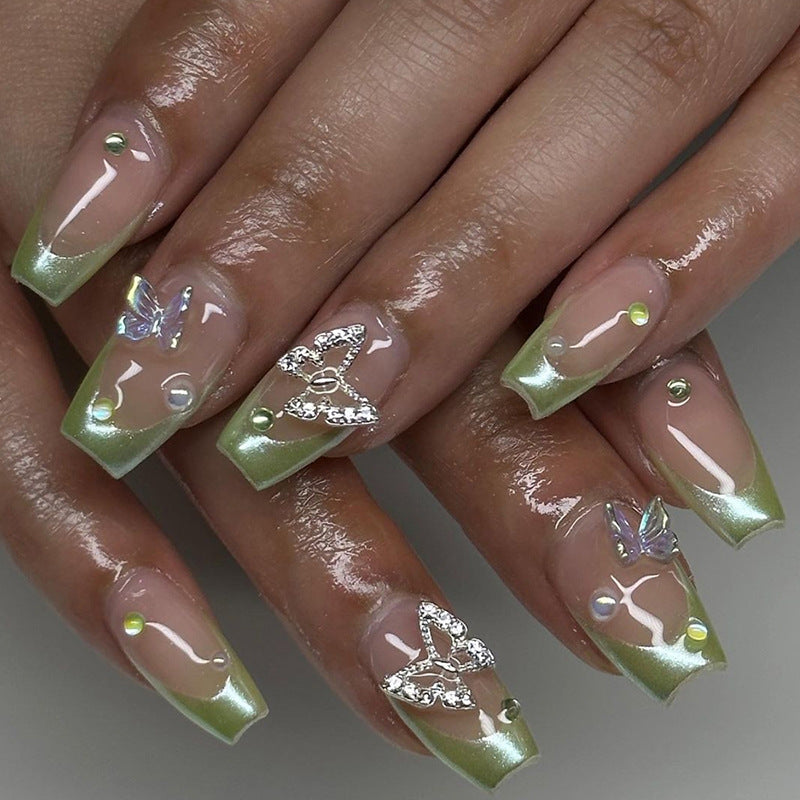 Nail Parfait Green Pearls