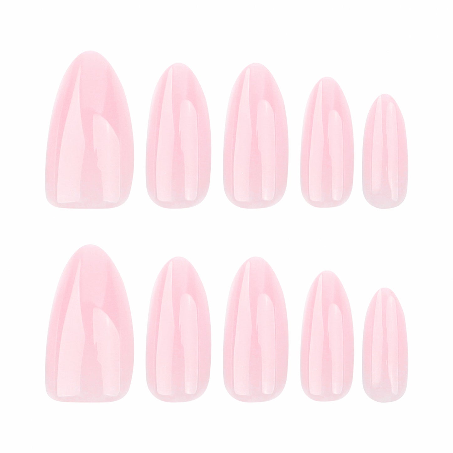 Blossom Dream Press On Nail Set Medium Almond Shaped Soft Pink Glossy Finish