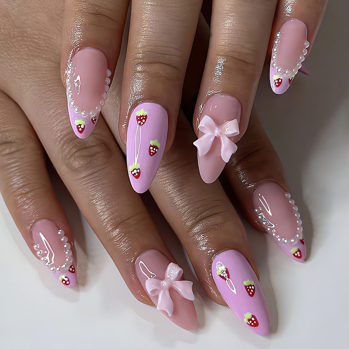 Rainy Roses Press On Nails