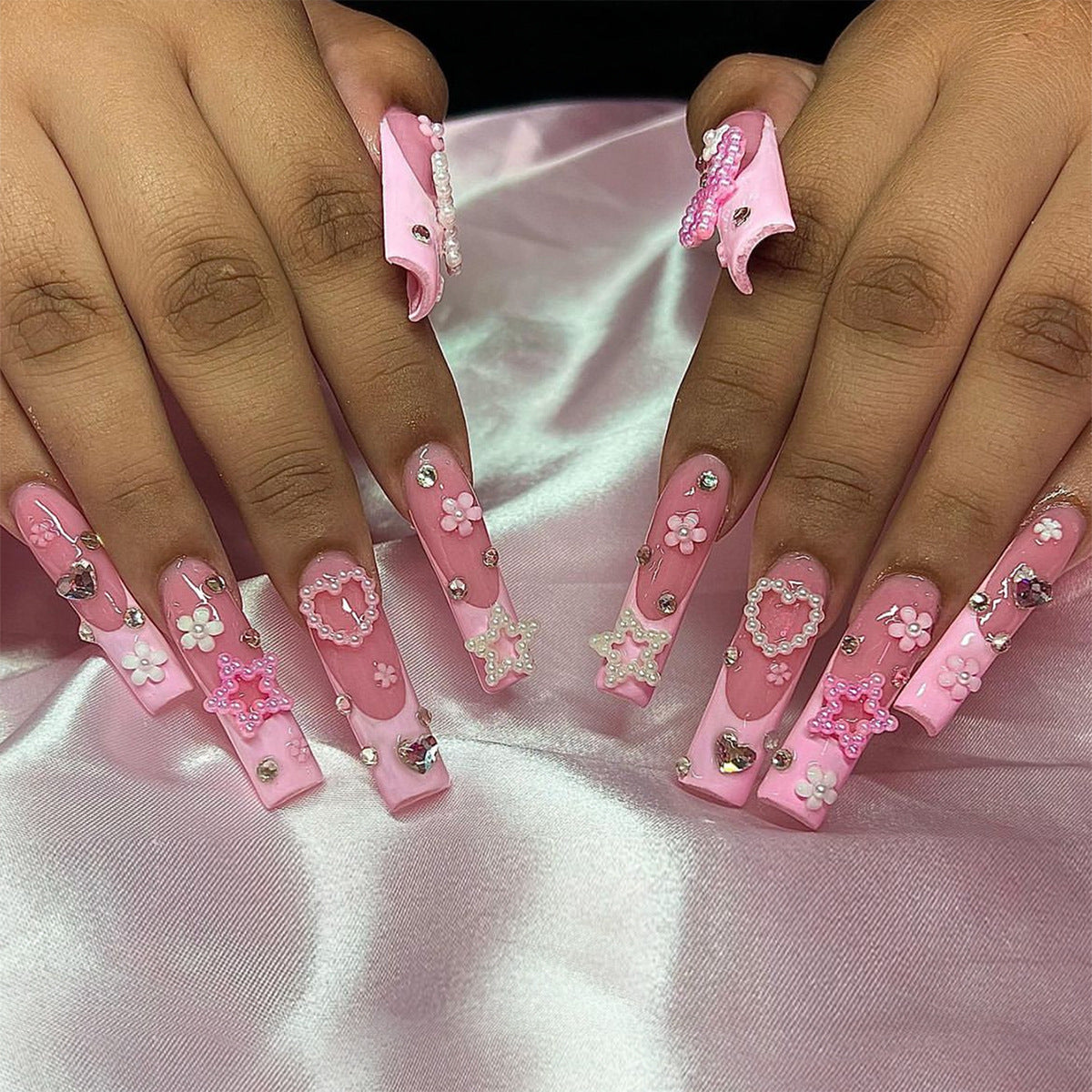 Rainy Roses Press On Nails