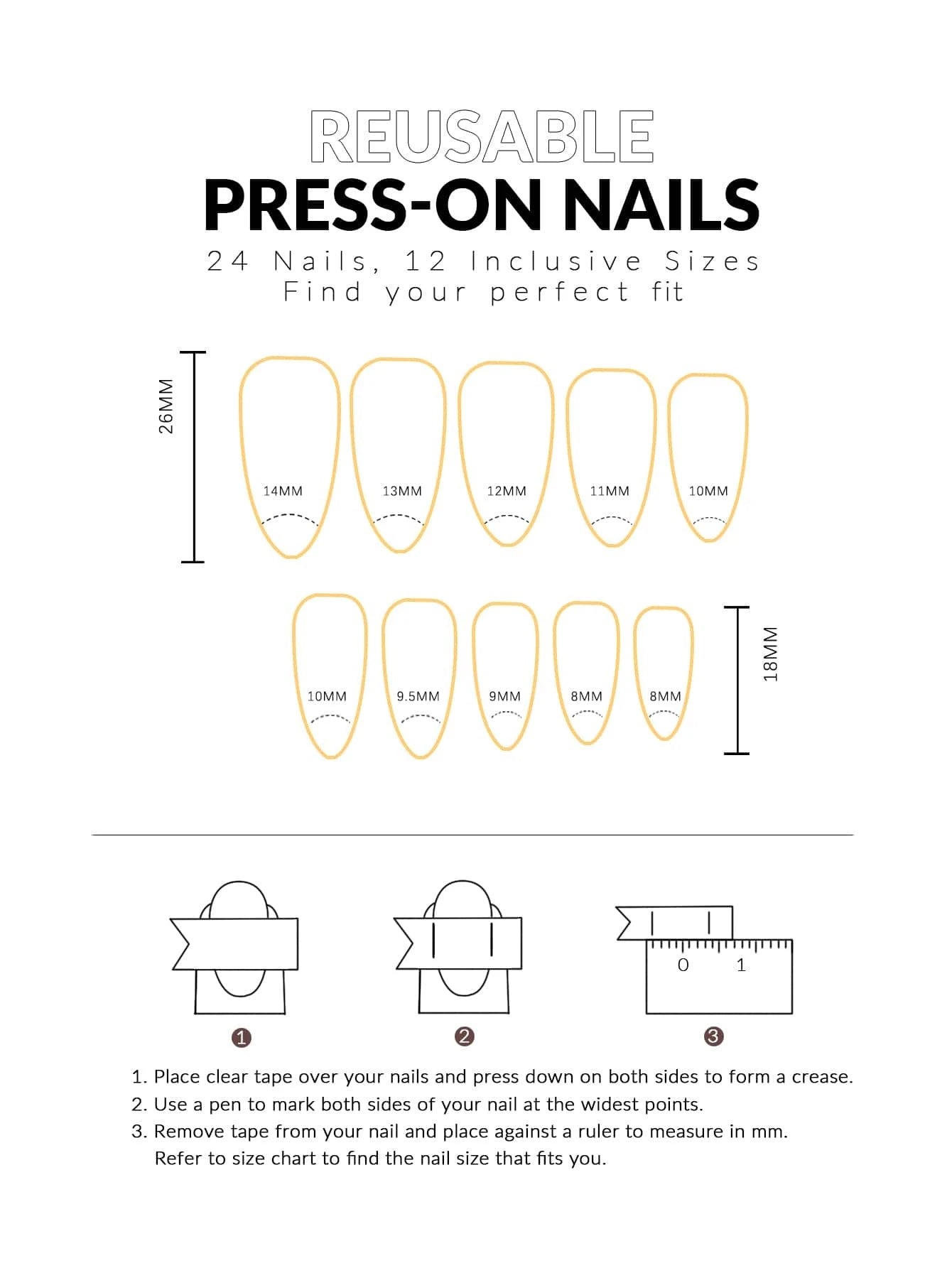 Tangerine Long Square Orange Everyday Press On Nails