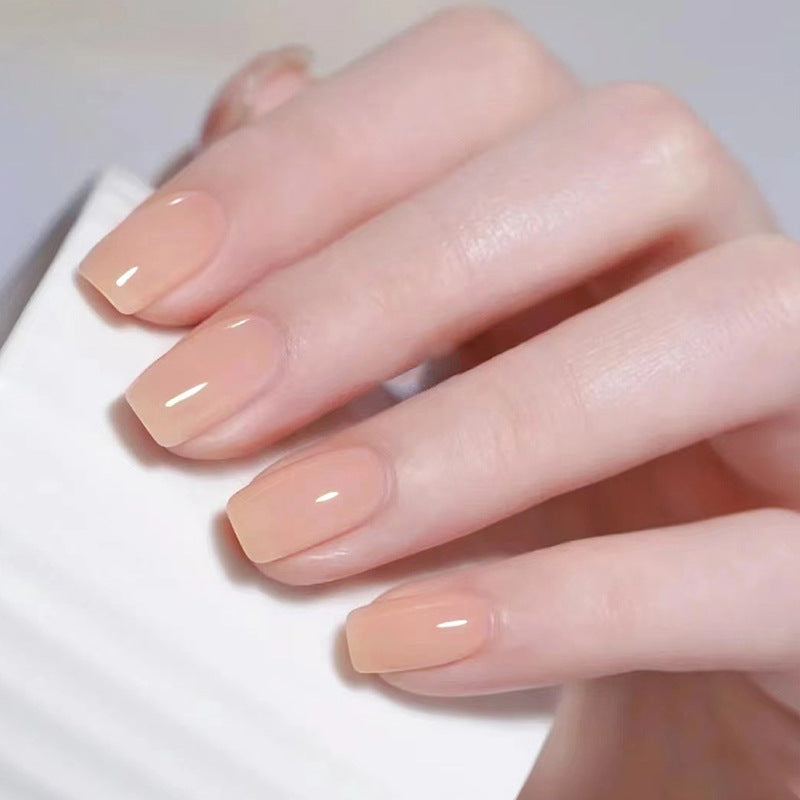 Perfect Sets Everyday Medium Square Beige Glossy Press On Nails