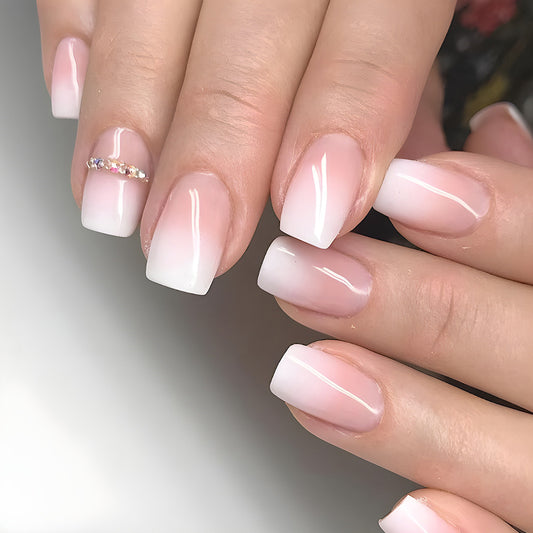 Going On Town Medium Square Pink Everyday Press On Nails