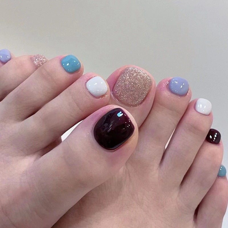 Picked Up A Lot Multicolor Everyday Press On Toenails