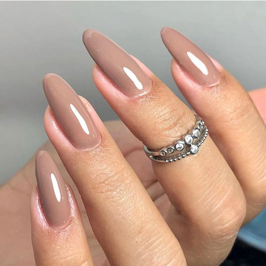 Literally Perfect Long Almond Beige Everyday Press On Nails