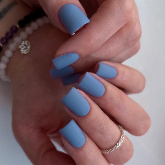 Serenity Skies Medium Square Matte Periwinkle Press-On Nails