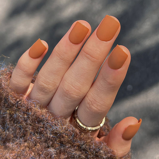 Autumn Spice Short Square Matte Press-On Nails