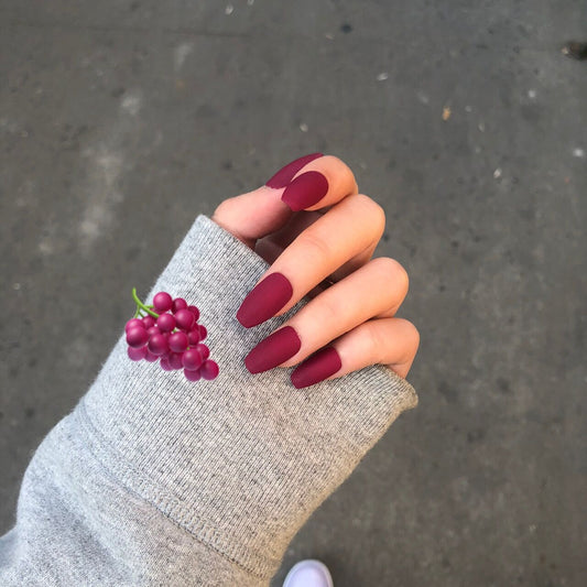 Grape Soda Short Coffin Purple Matte Press On Nails