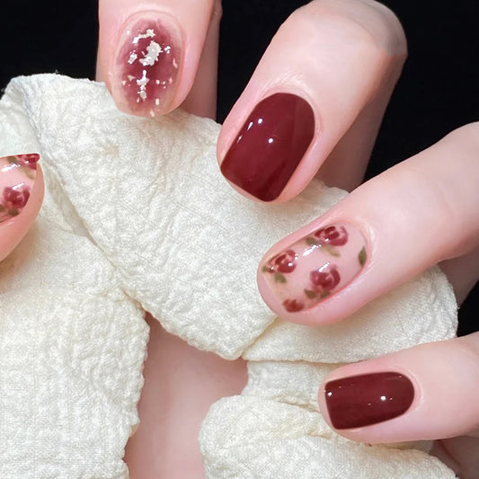 The It Girl Short Square Red Jelly Press On Nails