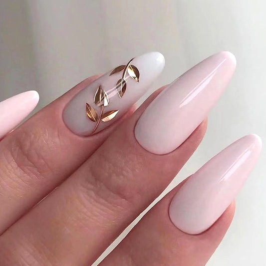 Midas Long Oval Beige Everyday Press On Nails